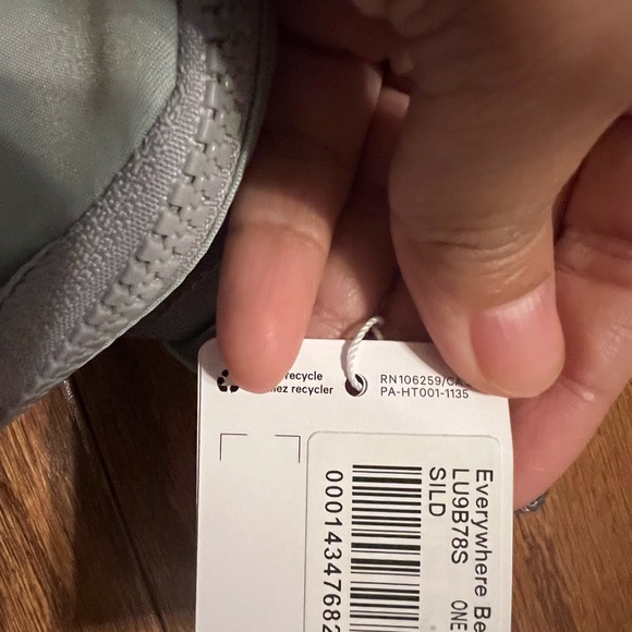 NEW!! Lululemon everywhere belt bag. Color: silver drop - Picture 2 of 3